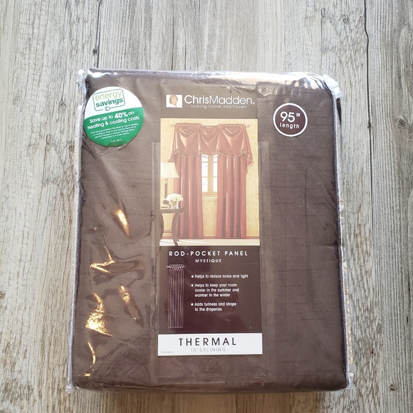 NWT Gorgeous Energy Saving Brown Curtains - Picture 2 of 7